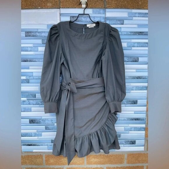 Etoile Isabel MarantNelicia Wool Ruffle Dress 40/8 - Picture 1 of 13